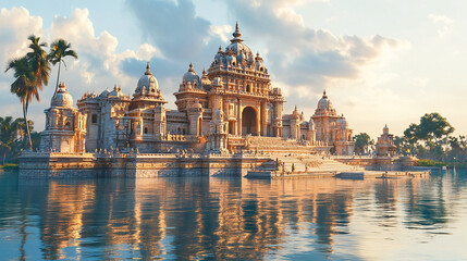 Fototapeta premium Dwarkadhish Temple At Morning