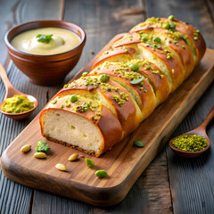 Pista Bread Rasmalai Delicious Indian Dessert Dish