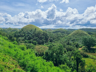 Obraz premium Panoramic view to Chocolate Hills, Bohol Island, Philippines