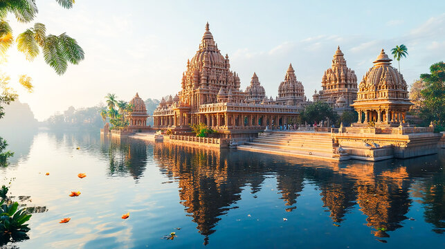 Dwarkadhish Temple At Morning