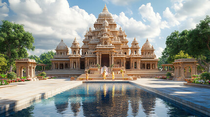 Famous Lord Krishna Temple In Dwarka. Known As Dwarkadhish Temple. It Belong to Gujarat, India