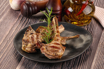 Delicous Grilled square rib of lamb