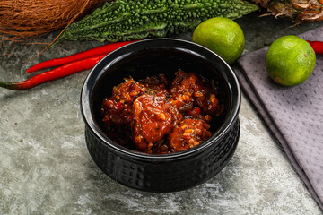 Asian cuisine - Chicken Manchurian with gravy