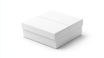 Fototapeta premium 3d white cardboard box package delivery icon vector. Isolated realistic open and close empty parcel pack from shop with tape and label mockup. Recycle shipping product container for express deliver