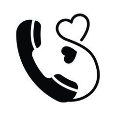 Take a look at this amazing icon of love call in modern style