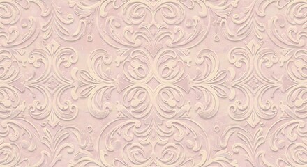 Elegant Damask Wallpaper Pattern Blush Pink Design