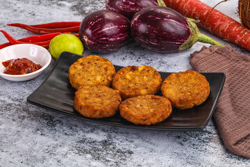 Fried potato crispy golden hash brown