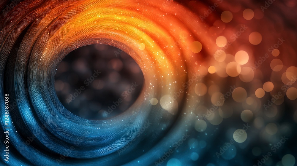 Poster abstract swirling circles: a mesmerizing abstract background features swirling concentric circles in