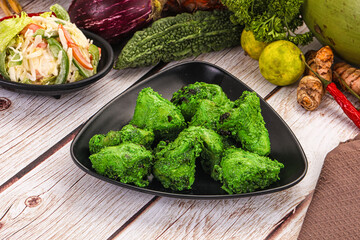 Indian green chicken mint tikka