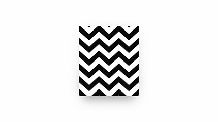 Abstract black and white zigzag pattern on a flat surface, suitable for backgrounds and designs