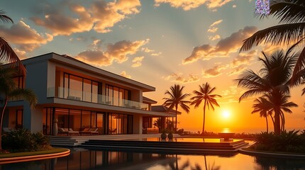sunset at the beach