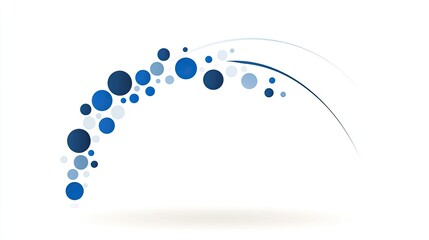 Abstract design featuring blue circles and lines creating a dynamic, modern visual effect