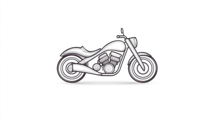 Sleek motorcycle illustration showcasing modern design against a minimalistic backdrop