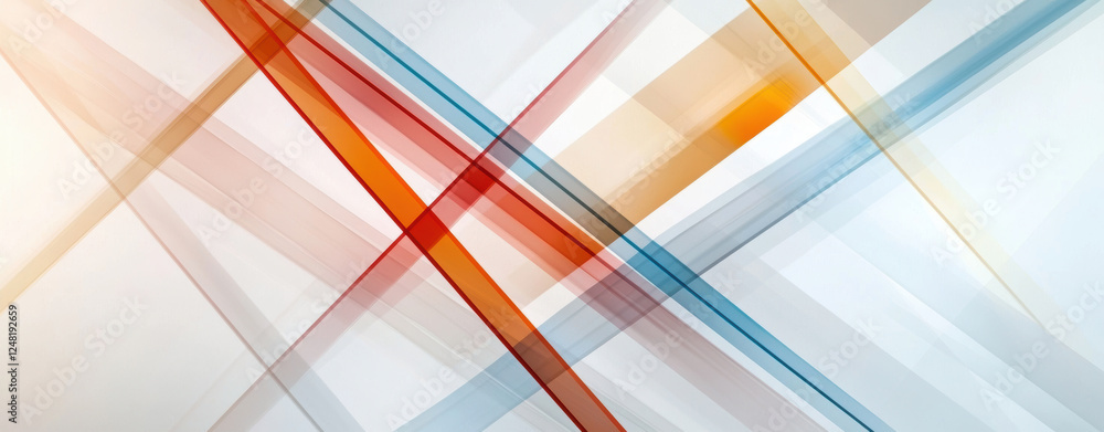 Poster abstract digital design featuring intersecting lines in vibrant colors