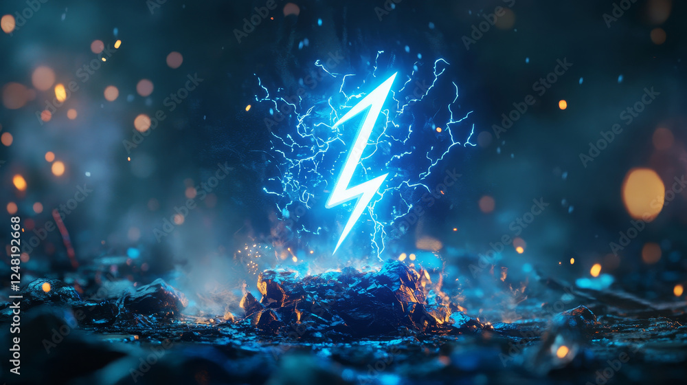 Aufkleber lightnings game fill progress score or level animation frame from empty to full. blue flash bolts ui