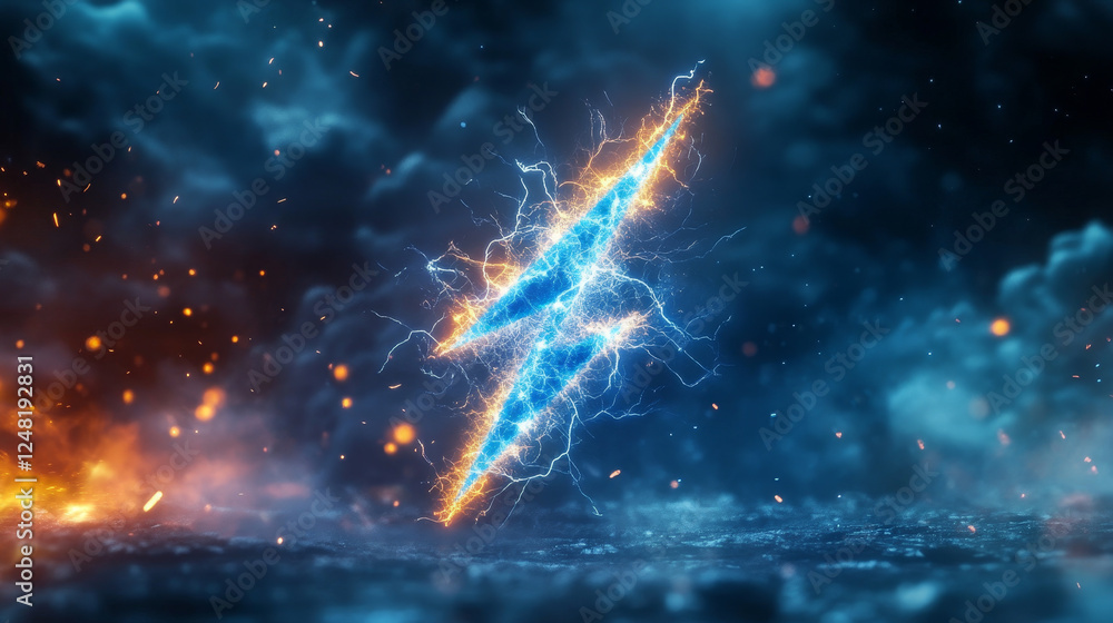 Aufkleber lightnings game fill progress score or level animation frame from empty to full. blue flash bolts ui