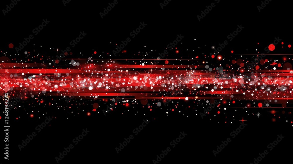 Poster abstract red glowing energy stream particle background design for digital art and technology project