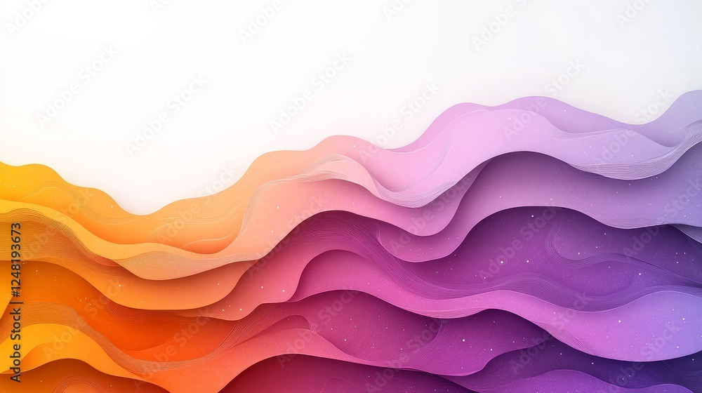 Aufkleber abstract gradient waves digital art colorful background texture design