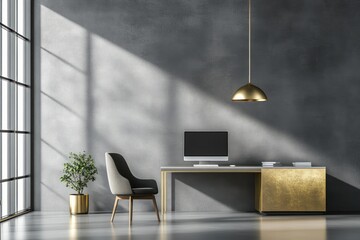 modern office interior with table