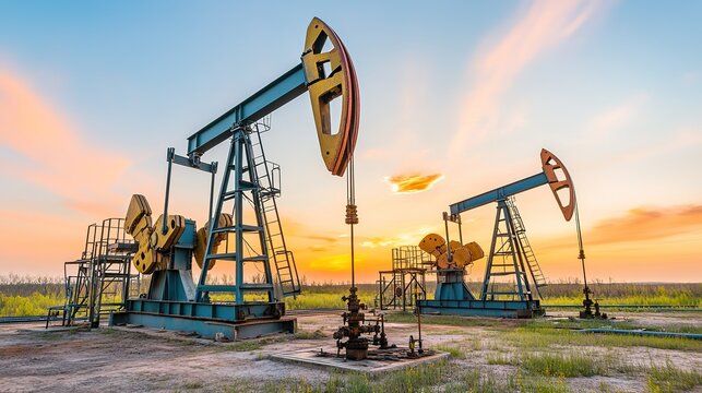 As the sun sets, the afterglow warms the vast oilfield, and the pumping unit works tirelessly, deducing the preface of sustainable development between industry and nature.
