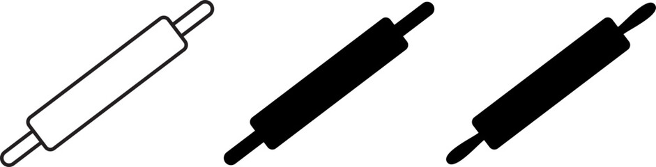 Rolling pin vector icon sign symbol. Vector illustration