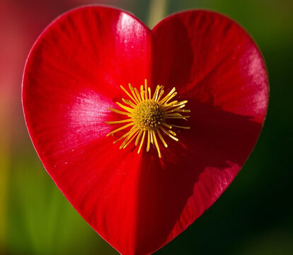 red flower in the park