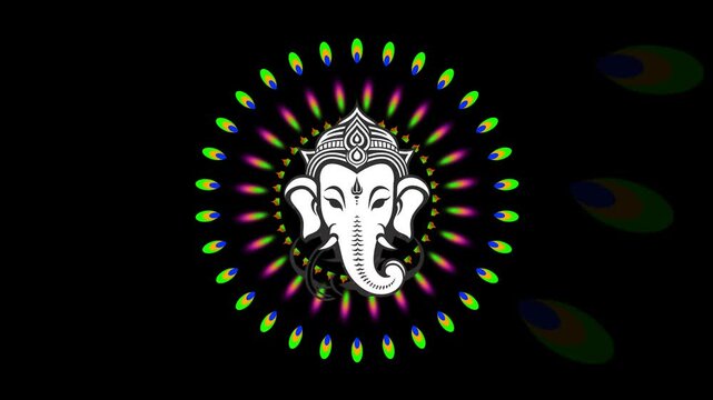 Lord Vinayaka rotating image .vector .