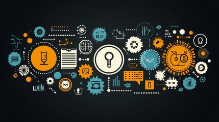 Obraz premium Abstract Innovation Technology Concept Pixel Art Design Background for Website and Presentation