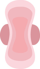 Light Pink Sanitary Pad Vector Graphic