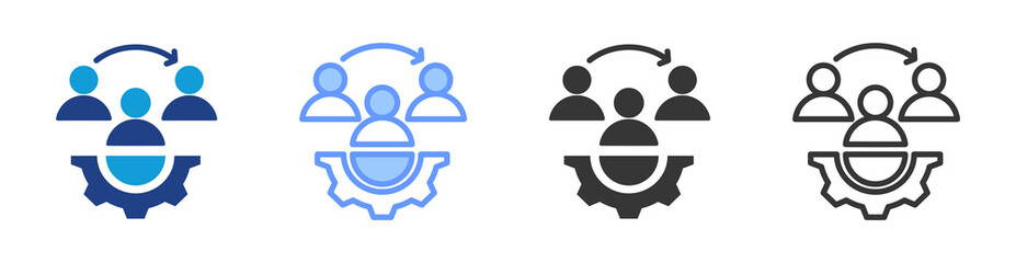 Resource Management icon set multiple style collection