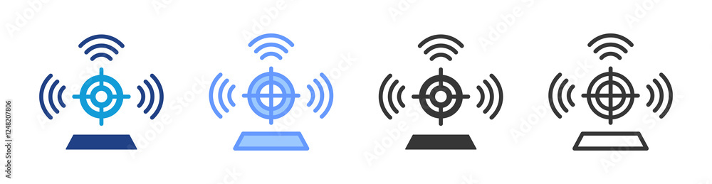 Poster Smart Sensor icon set multiple style collection