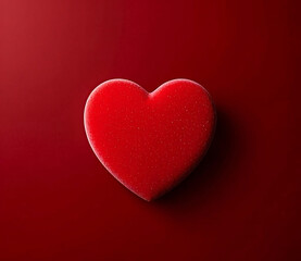 red heart on red background