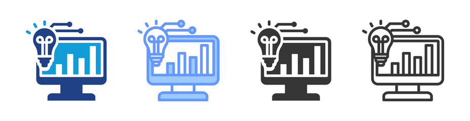 Lean Analytics icon set multiple style collection
