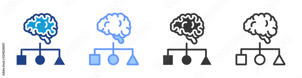 Aufkleber Intelligent Workflow icon set multiple style collection