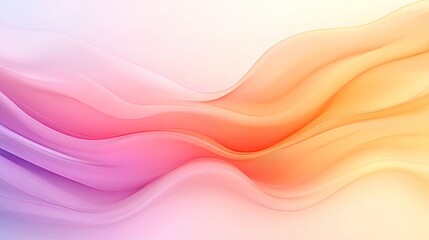 Abstract flowing waves in soft pastel colors creating a serene and tranquil atmosphere