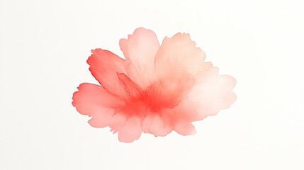Soft watercolor flower illustration in shades of pink and red on a white background, ideal for decor