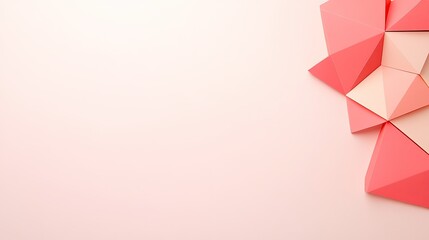 Abstract geometric shapes in soft pink tones creating a modern design backdrop
