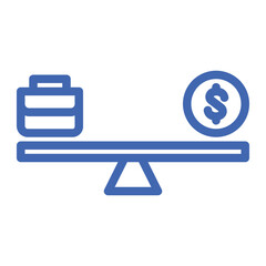 work and money are balanced