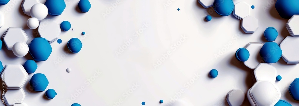 Aufkleber a medical-themed background with hexagon patterns and a blue color scheme.