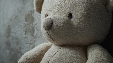 teddy bear on the wall