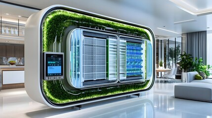 smart home vertical farm interior design - sustainable design