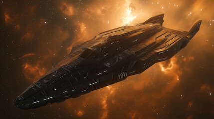 ai  generated, Sci-fi spaceship, star ship