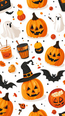 halloween background with pumpkins