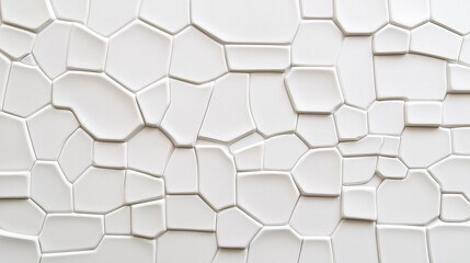 Fototapeta premium White Geometric 3D Wall Panel Texture