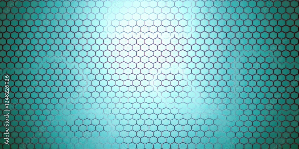 Poster abstract blue hexagonal pattern background with soft lighting effects for digital and graphic design