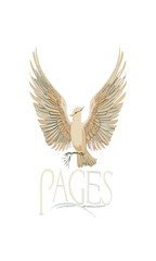 Fototapeta premium golden eagle with wings