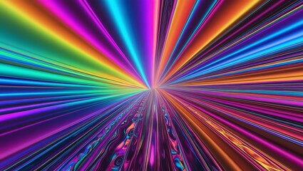 Obraz premium Vibrant Abstract Radial Burst Pattern with Multicolor Spectrum and Dynamic Motion Effect