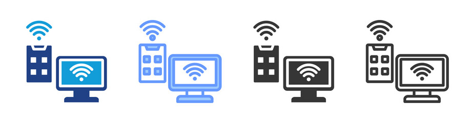 Remote Operation icon set multiple style collection