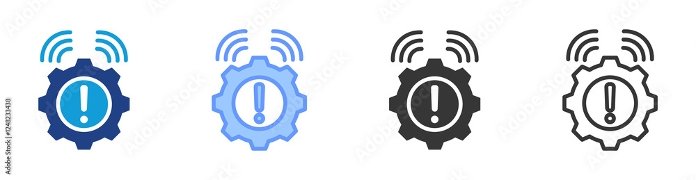 Poster Remote Troubleshooting icon set multiple style collection
