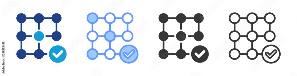 Aufkleber Intelligent Algorithm icon set multiple style collection